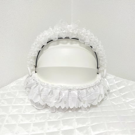 【8/24オーダー再開】★ハンドメイド★ ぬいぐるみベビーカー  白.ver