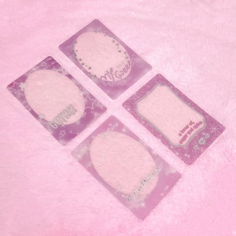 ♡°｡ Photocard Frame トレカフレーム 4枚セット Pink.ver *ﾟ♡