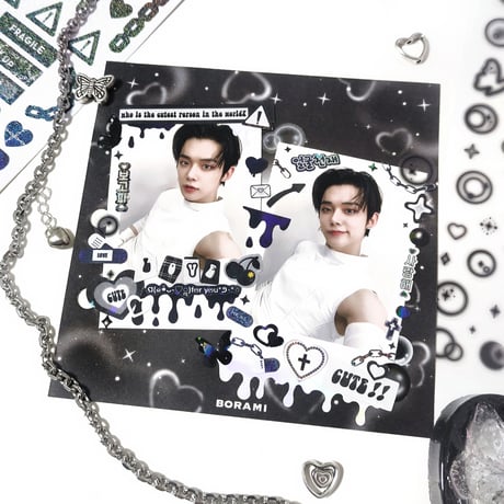再入荷♡°｡ CREAM STICKER ホログラム入り クリーム ステッカー 選べる4色*ﾟ♡