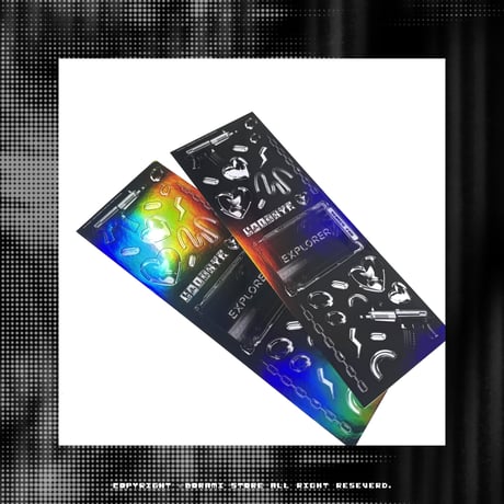 ✧︎°｡EXPLORER  ホログラム入り デコ ステッカー Black. Ver*ﾟ✧︎