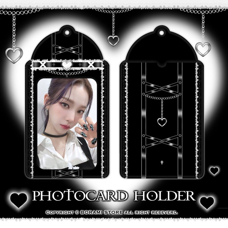 ♡°｡ PHOTOCARD HOLDER トレカケース トレカ入れ black.ver｡°♡