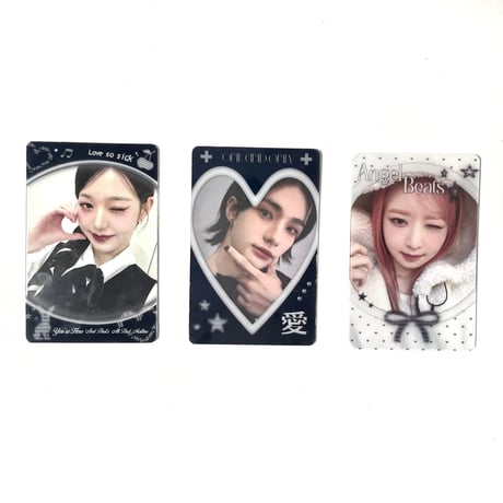 ♡°｡ Photocard Frame トレカフレーム 3枚セット black.ver *ﾟ♡