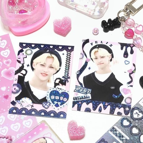 バージョンアップ♡°｡ HEART STICKER ホログラム入り ハートステッカー 選べる5色*ﾟ♡