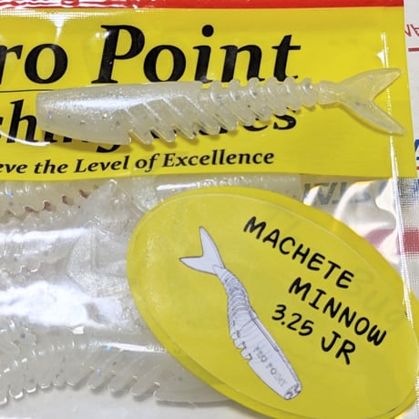 ￥５００ー アウトレットセール！～オイル漏れ品　プロポイントフィッシングルアーズ【マチェットミノーjr 3.25インチ】アイシクル