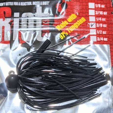 ライオットベイツ【タングステン リルクリーパージグ  3/8oz.】ブラック
