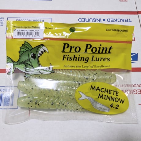 ￥５００ー アウトレットセール！～オイル漏れ品　プロポイントフィッシングルアーズ【マチェットミノー 4.2インチ】スポットリムーバー