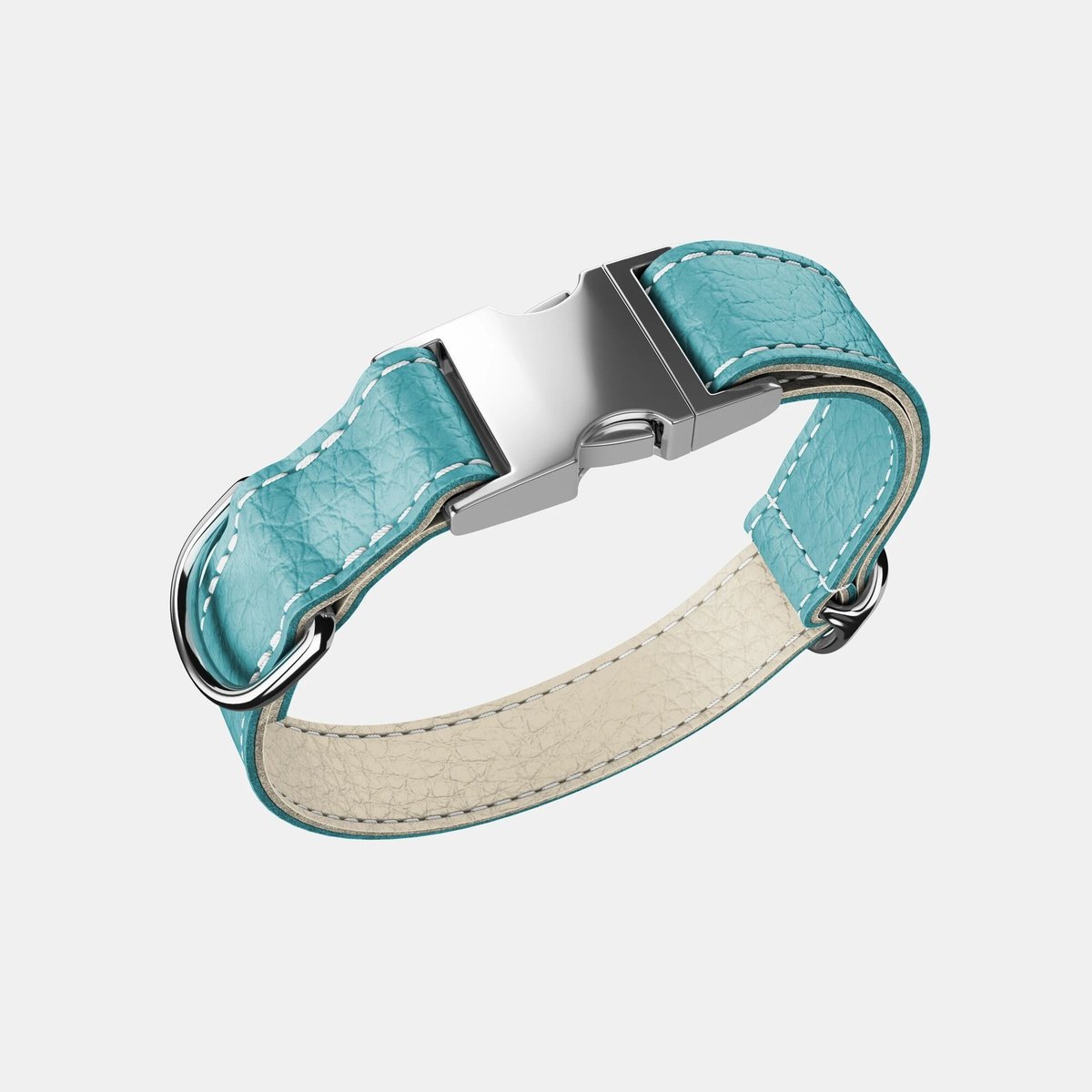 モモビン様 FENDI グレー レザー 首輪 ドッグカラー FF柄 モモビン様