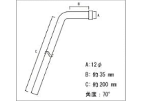 ステンレス　マフラーハンガー（吊りフック）　12Φ 50/70/90度 3本セット
