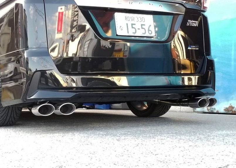 GFC27セレナ ハイウェイスター用車検対応オーバル4本出し