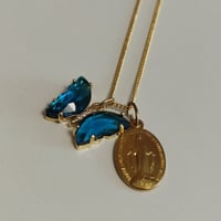 ◆奇跡のメダイ◆正規品／清浄感あふれるガラスの蝶々が美しい！リゾートにも✧