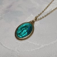 パリ奇跡のメダイ教会正規品／エメラルドグリーンが美しいメダイネックレス*＊ギフトにも、ご自身へのご褒美にもぴったり*＊