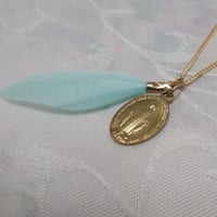 パリ奇跡のメダイ教会正規品／不思議のメダイ＆フェザーネックレス