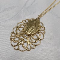 パリ奇跡のメダイ正規品／透かし花模様がエレガントなネックレスです*＊揺れるメダイも美しい、健康と平和を願いお作りしました*＊