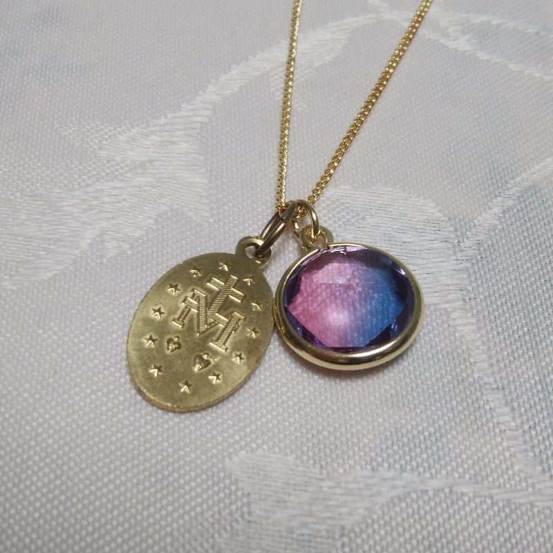 パリ奇跡のメダイ教会正規品】不思議のメダイネックレス～クリスマス
