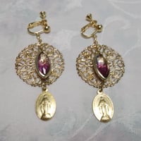 再販は要相談【パリ奇跡のメダイ正規品】イヤリング*＊揺れる薔薇窓が美しい*＊ビジュー無しも可能です*＊