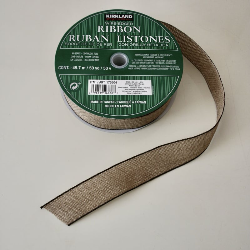 コストコ カークランド・シグネチャー ワイヤー入りリボン 2ロール