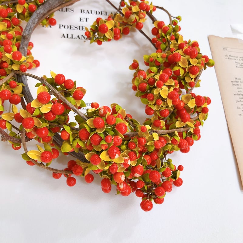 ツルウメモドキリース① | Botanical-style