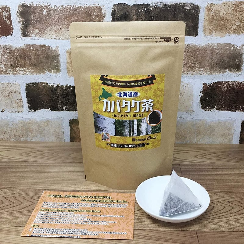 北海道産 カバタケ茶 鍋抽出用 ティーバッグ28包入り | えぞボタニカル