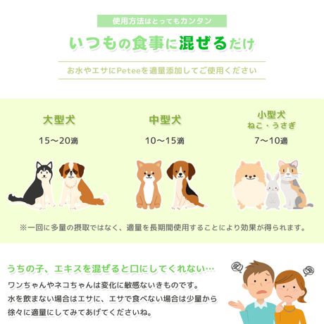 Petee ペッティー 北海道産クマザサ濃縮エキス（ペット用） 50ml