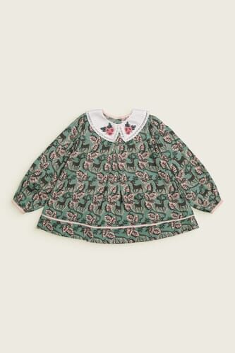 Bachaa 2-3y dress ワンピース オーガニックコットン 刺繍