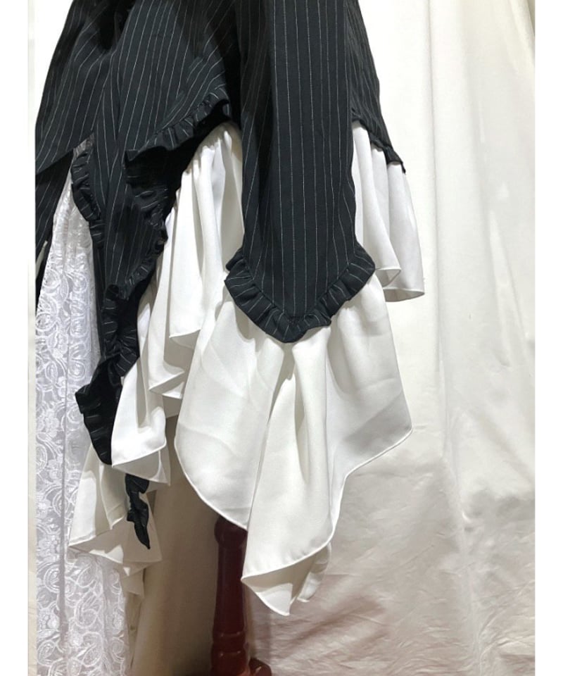 MARBLE】マーブル タイ付きドレープ飾りゴシックエレガンスブラウス  