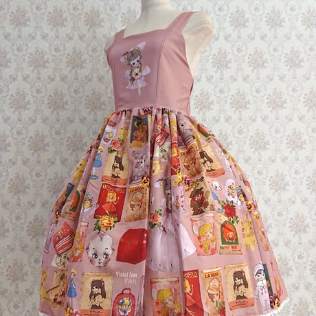 【Violet Fane】OTOME Nostalgia ジャンパースカート　　Pink