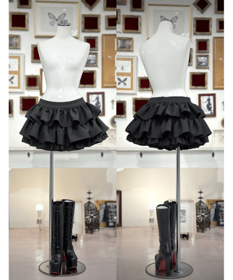 0076□Na+H エヌエープラスエイチ ガーター スカート