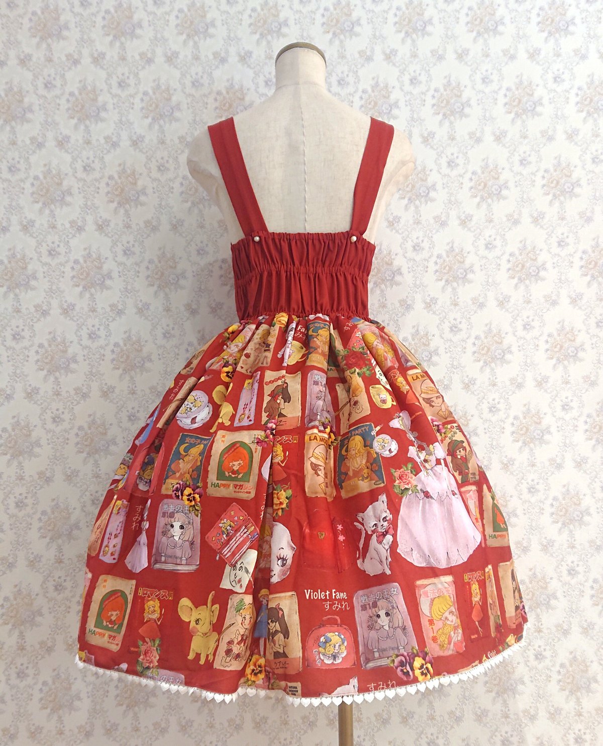 【Violet Fane】OTOME Nostalgia ジャンパースカート　　RED