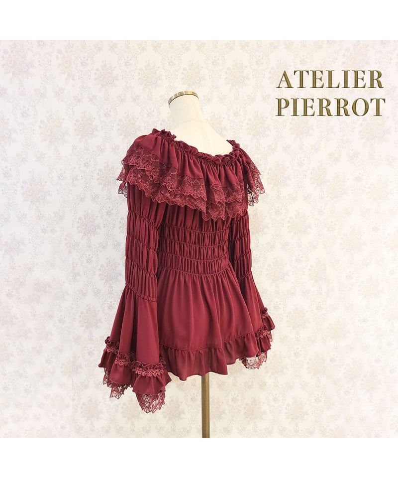 ATELIER PIERROT】Shirring princess sleeve blous...