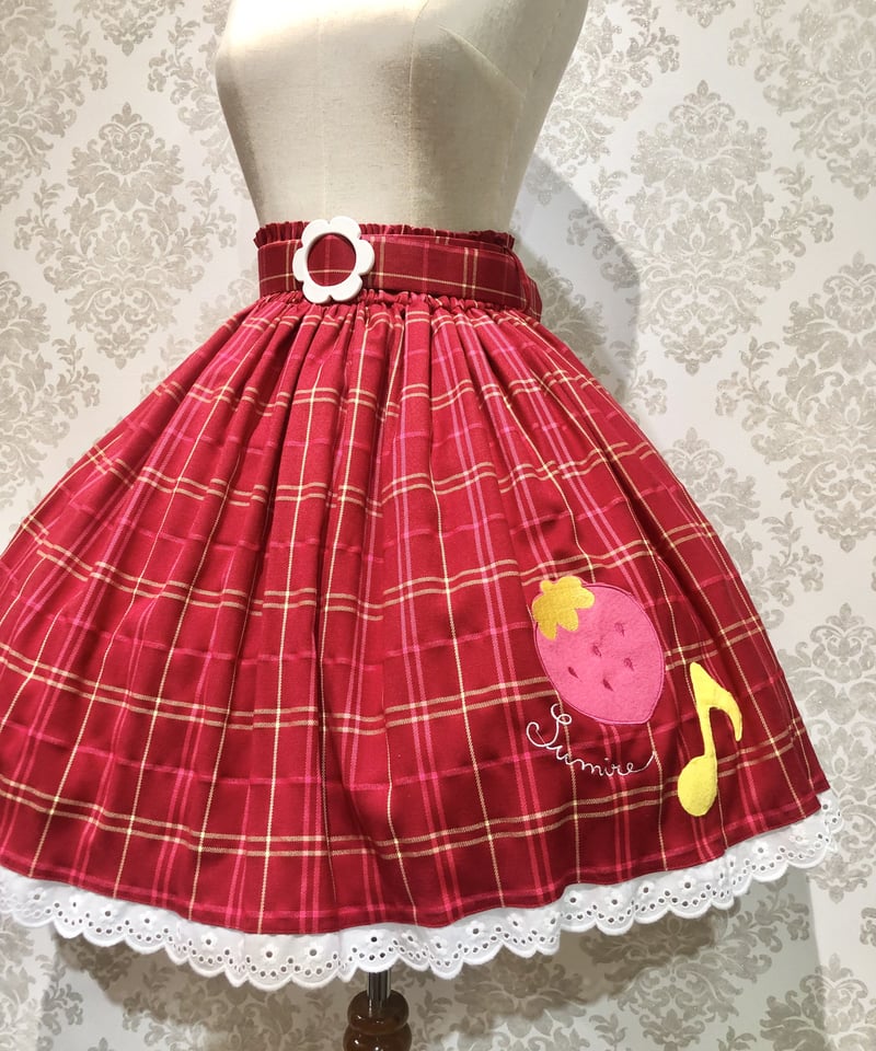 Violet Fane】 HAPPY TARTANS スカート(レッド) | ATELIER