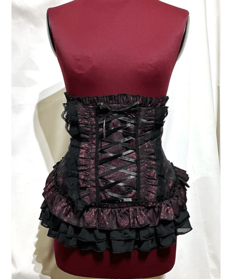 アトリエピエロ編み上げコルセットブラック