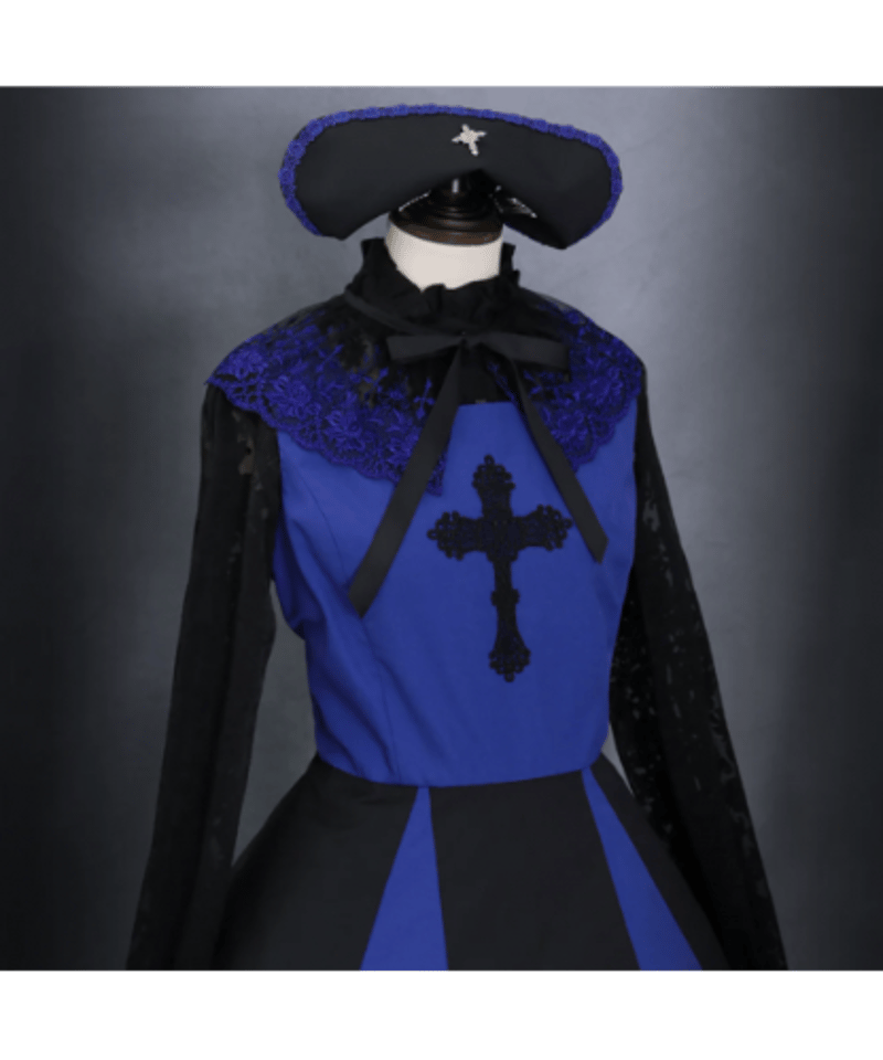 Moi meme Moitie】モワメームモワティエ M+Cross Rose付け衿 bla 