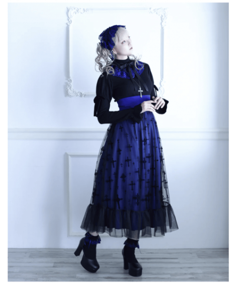 Moi meme Moitie】モワメームモワティエ M+Cross Rose付け衿 bla