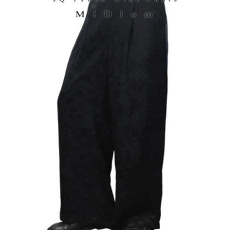 【MiDiom】ミディオム　JQ 1Tuck Wide Pants　 Black
