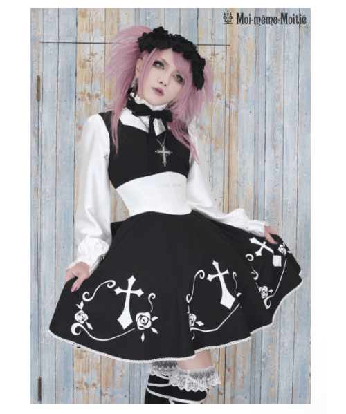 Moi-meme-Moitie コルセット付きスカート Moi-meme-Moitie コルセット付きスカート Corset Tuck Long Skirt