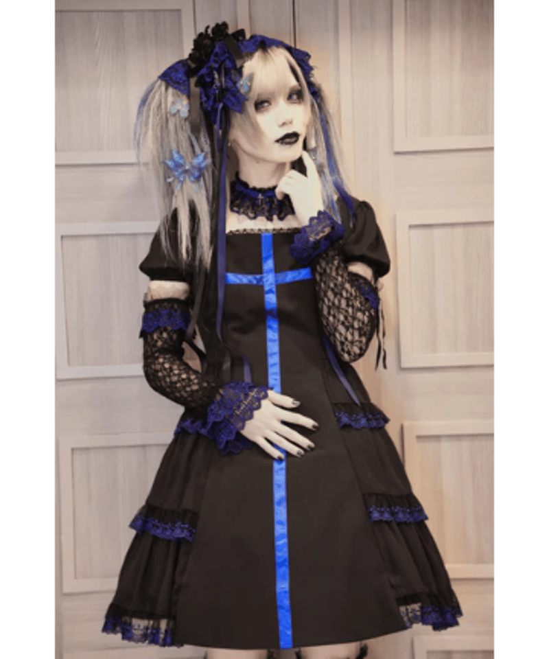 Moi-meme-Moitie Lily十字架レースロングワンピース Moi-meme-Moitie