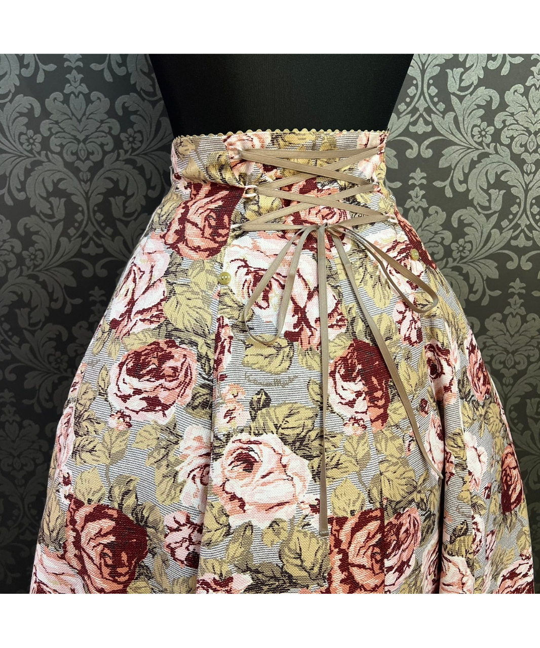 ローズゴブランバッスルスカート グレージュ Victorianmaiden編み上げ