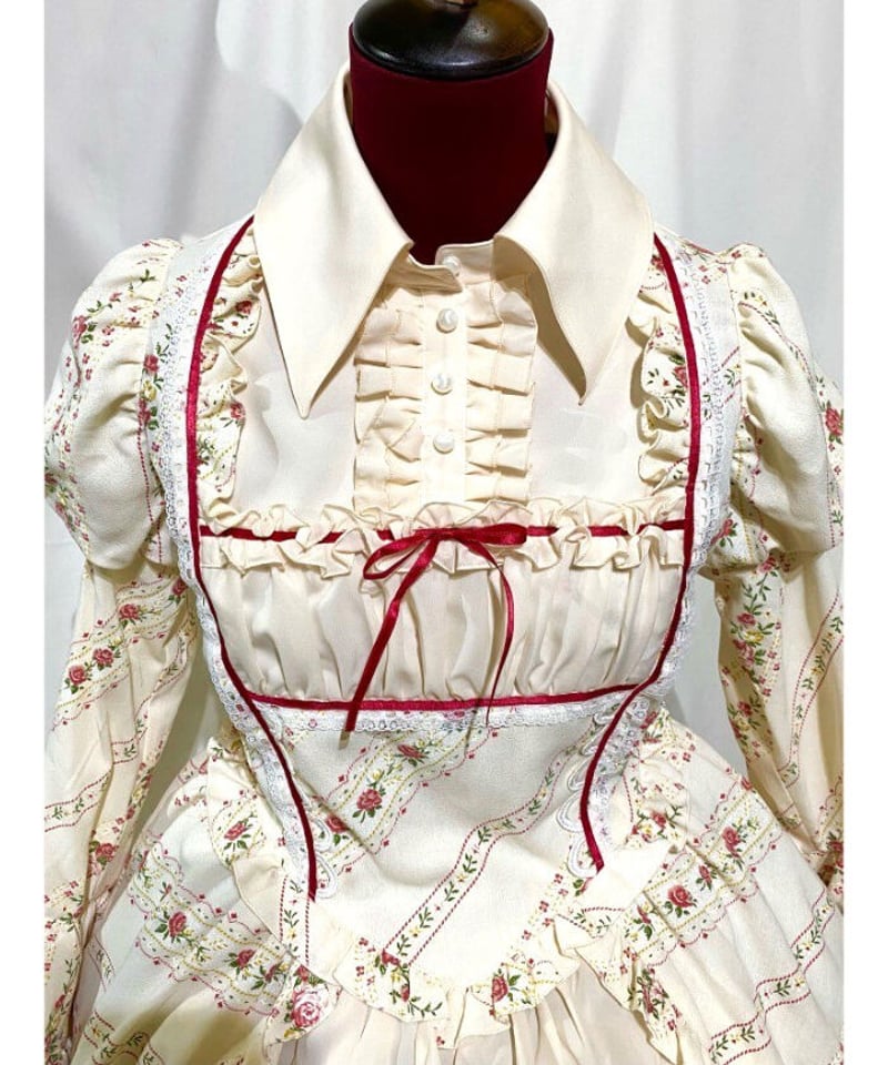 MARBLE 】ブラウス＆スカートセットアップ風全身コーディネートワンピース