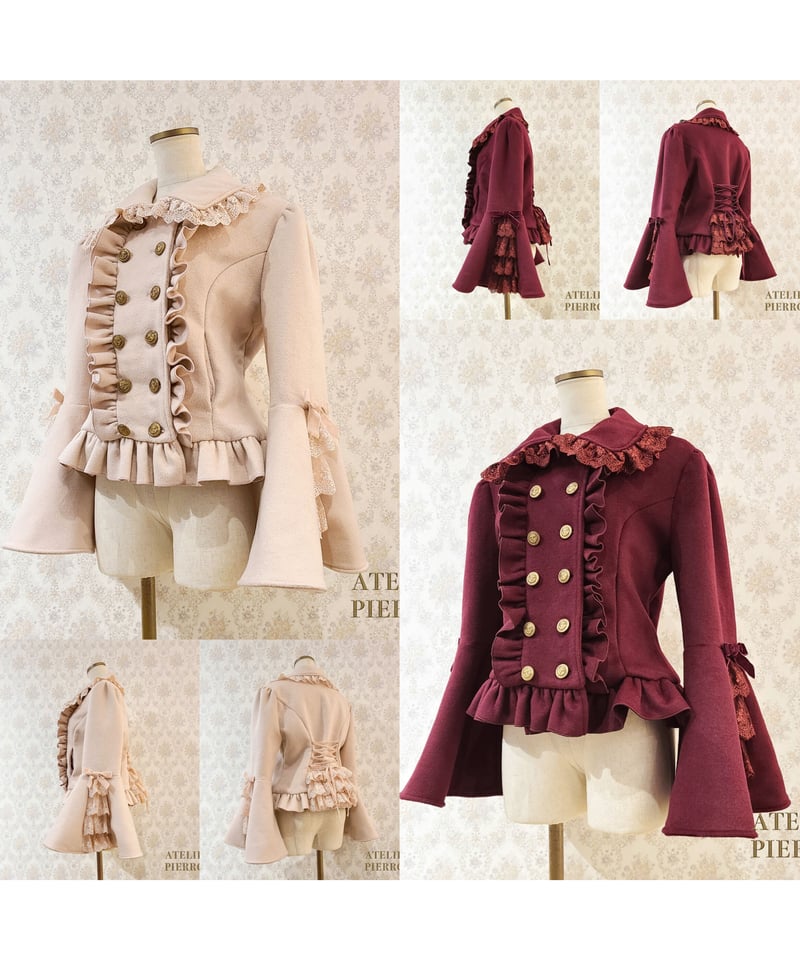アトリエピエロ Aletta アレッタ ショートコート ピンク ATELIER
