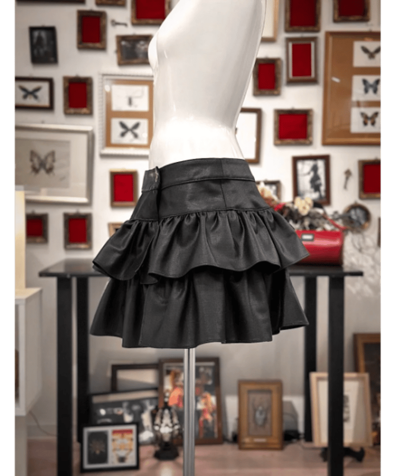 0076■　Na+H エヌエープラスエイチ ガーター スカート na+h ミニスカート 0076□Na+H エヌエープラスエイチ ガーター スカート