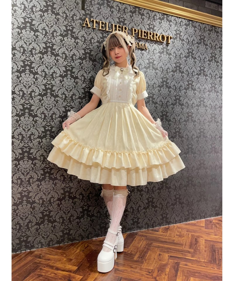 ATELIER PIERROT】ローズジャガードワンピース＆エプロンセット ☆超美