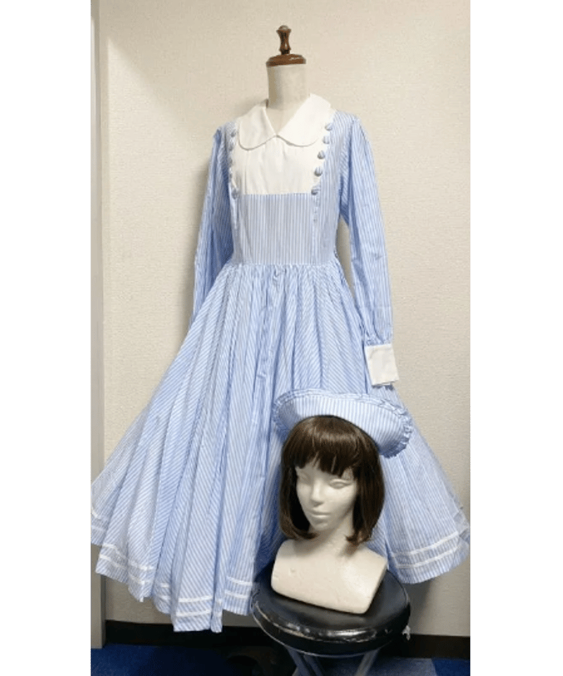 Physical Drop】フィジカルドロップ クラシカルナースワンピース【水色  