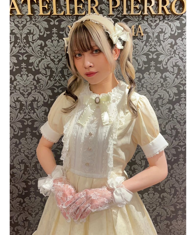 Pina sweet collection】ローズジャガードワンピース(ミモレ丈  