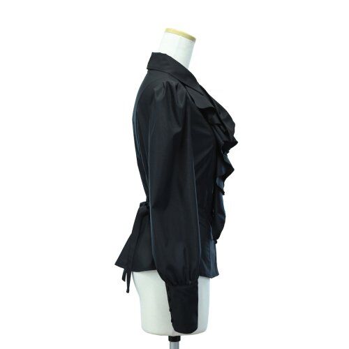 【Sheglit】シェグリット ビショップスリーブジャボブラウス ブラック M/L Bishop Sleeve Jabot Blouse black