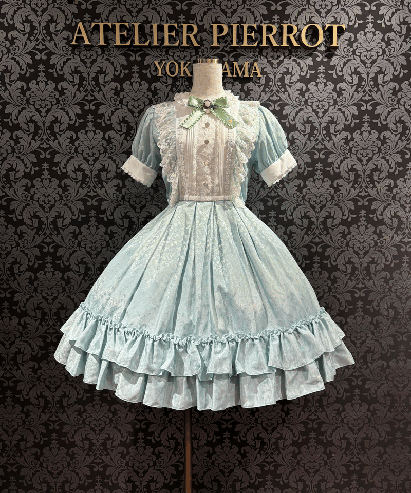 Pina sweet collection】ローズジャガードワンピース アイボリー 