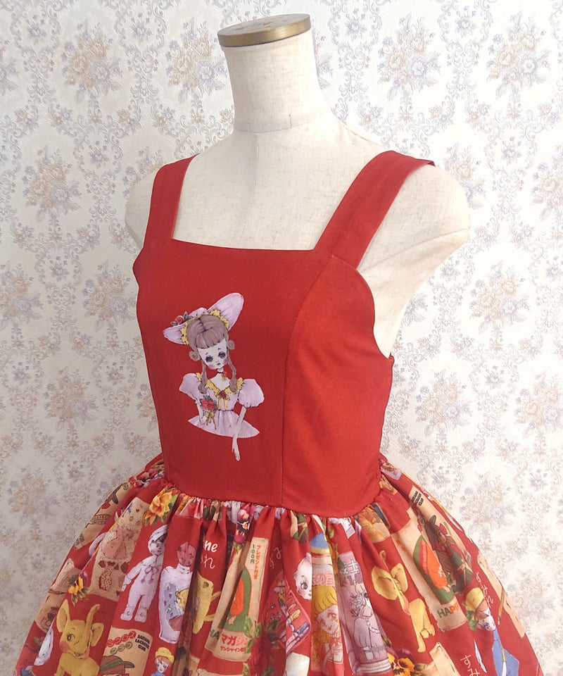 Violet Fane】OTOME Nostalgia ジャンパースカート RED | A