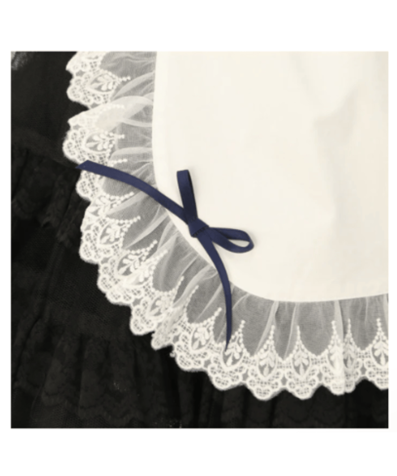 Moi meme Moitie】モワメームモワティエ チュールレースサロンエプロン  