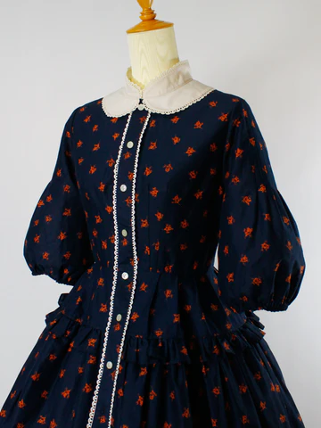 victorian maiden レイラワンピースNAVY
