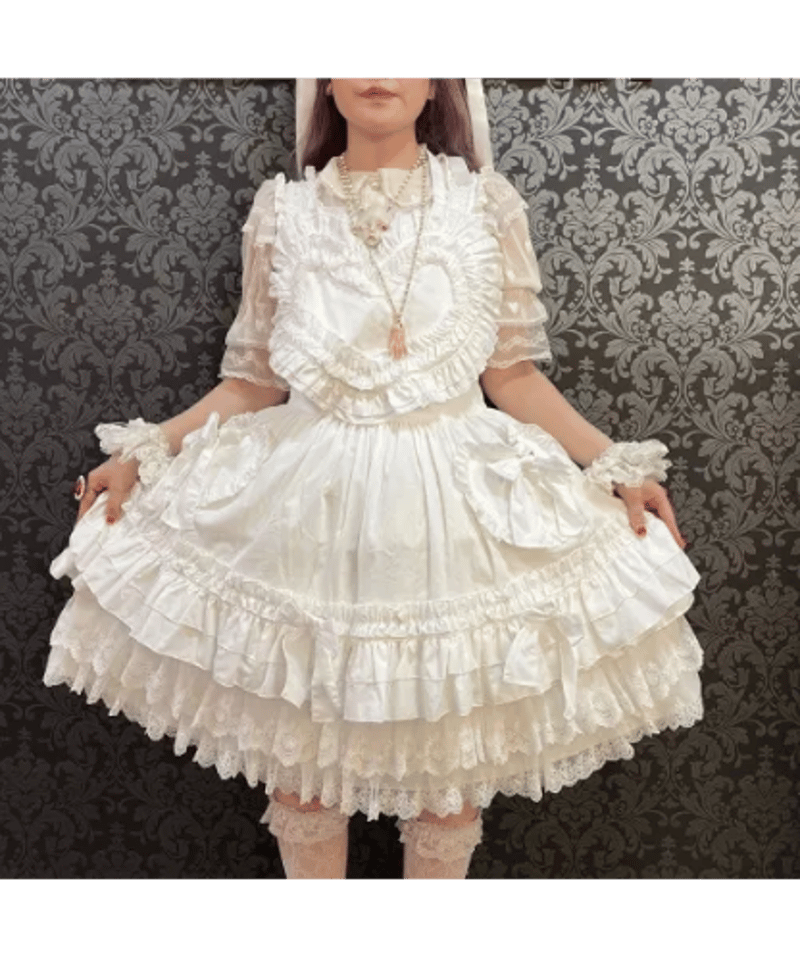 Physical Drop】フィジカルドロップ ハートエプロン 【白】 Heart Apro 