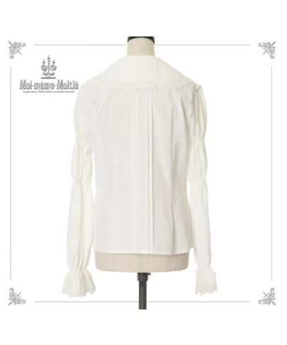 【Moi meme Moitie】モワメームモワティエ　シャーリングスリーブブラウス　off-white　9号/13号　Shirring Sleeve  Blouse